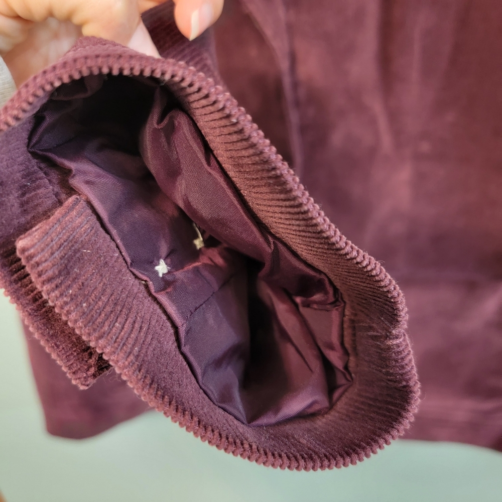 L.L. Bean Womens Deep Wine Size 18 Classic Corduroy Farmhouse Country Jacket‎ - Picture 7 of 12